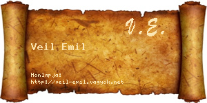 Veil Emil névjegykártya